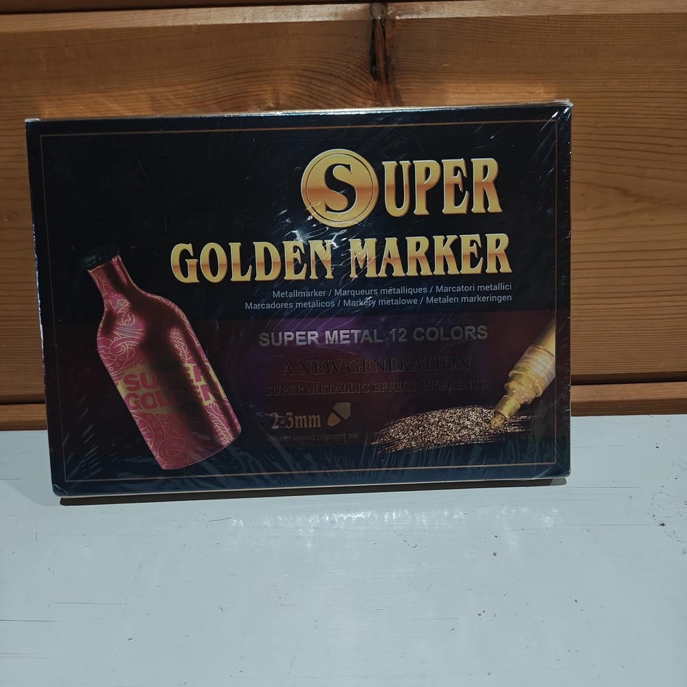 GuangNa Super Golden Marker Super‎ Metal 12 Colors Metallic Markers Shiny ZD3